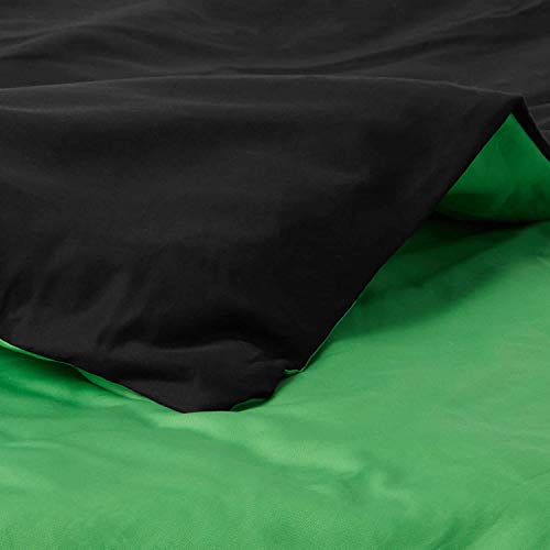 Tache 6 Piece Neon Lime Green And Black Comforter Set And Fitted Sheet, Warm Cotton Breathable Reversible, Zipper Closure Removable Insert, King Size #TOP2