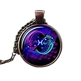 Collar Con Colgante De Signo De Estrella, 12 Collares De Constelaciones, Signos Del Zodíaco, Tiempo, Piedras Preciosas, Colgante De Cristal, Cadenas, Collar, Mujeres, Hombres, Joyería De Astrolog
