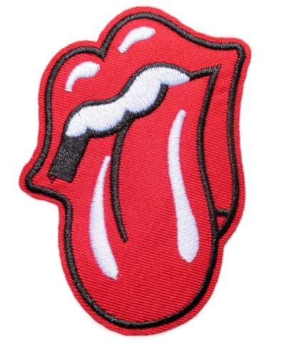 Patch Rolling Stones Bouche Langue - 9x7 Cm - Thermocollant - Logo Rock