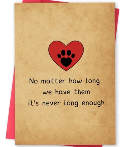 ICOOLYI Thoughtful Pet Sympathy Card for Dog or Cat|Loss of Dog Cat Sympathy Gift – All-Pet Remembrance Card With Heartfelt Message