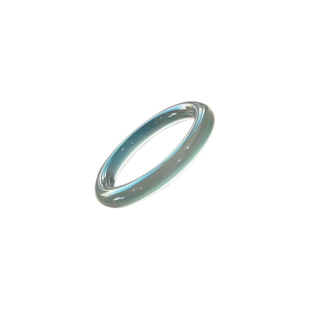 SnamicE Ice Blue Jade Bangle Bracelet for Women Natural Ice Chalcedony Bracelet Good Luck Fashion Round Jade Stone Bangle for Woman Yoga Meditation Birthday Gift,