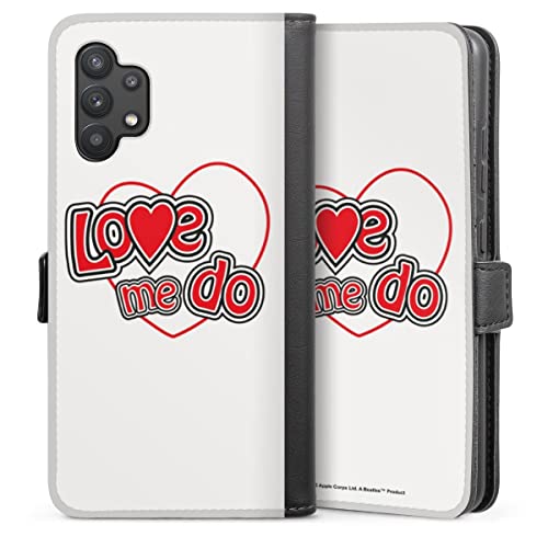 DeinDesign Etui Compatible avec Samsung Galaxy A32 4G Etui Folio Etui magnetique Love Me Do The Beatles Musique - Les Beatles, Paul McCartney, John Lennon, RIngo Starr, George Harrison DeinDesign Etui Compatible avec Samsung Galaxy A32 4G Etui Folio Etui magnetique Love Me Do The Beatles Musique