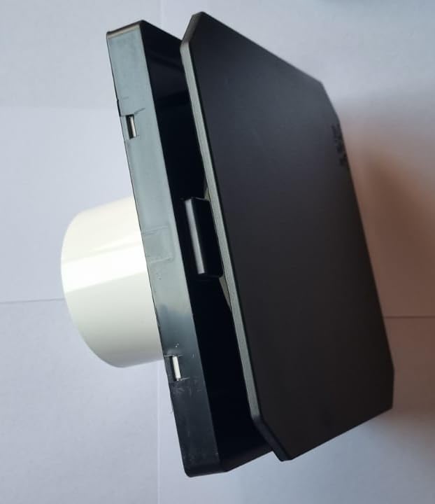 CASC ASPIRATORE DA MURO O SOFFITTO SERIE LEVANTE 80 nero AD ASPIRAZIONE ASSIALE ø80 LUX