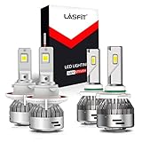 LASFIT H13/9008 LED Bulbs H10/9140/9145 Fog Light Combo Kits 12000LM 6000K White Plug and Play, Pack...