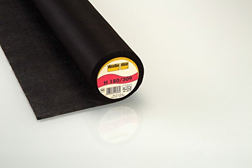 Vilene H180 Light Easy Fuse Ultrasoft Iron On Fusible Interfacing Interlining Black - per metre