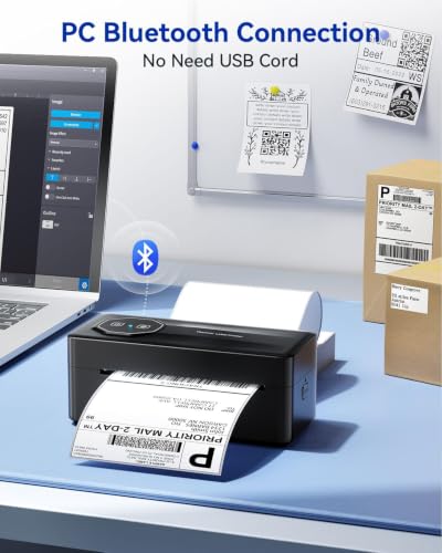 Image of TATTMUSE Bluetooth Thermal Shipping Label Wireless 4x6 Label Printer