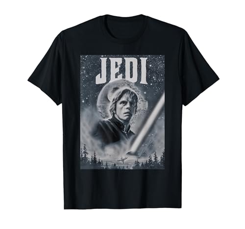 Star Wars Luke Skywalker Return of the Jedi Retro T-Shirt T-Shirt, Men, Black, Small