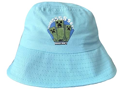 Chapeau de pêche Creeper Minecraft vert pour enfant et fan