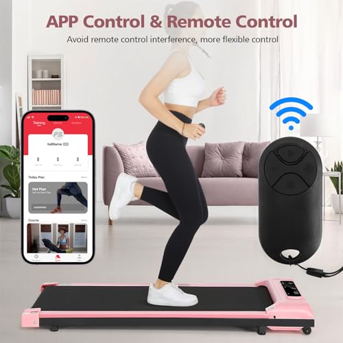 Image of FUNMILY Walking Pad with Incline 8%, 3.5HP Under Desk Treadmills for Home Office Apartment Dorm, 400lbs Capacity, LED Display, Portable Compact Space-Saving Design, Quiet Walking Pad Treadmill