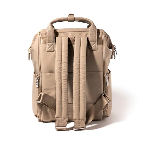 Image of Baggallini Chelsea Laptop Backpack, Taupe Twill