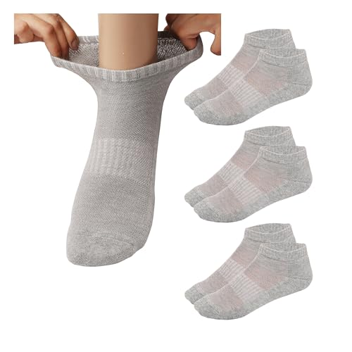 Image of Women Cotton No Show Mesh Socks Low Cut Breathable Reinforced Double Layer Cushioned Seamless Ribbed Instep Firm Grip