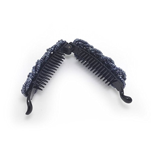 Pelo de plátano azul oscuro accesorio pasador dama H36 2