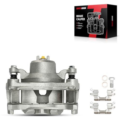 Image of Torchbeam Front Left Brake Caliper Left for 2013 Nissan Altima 3.5L, 2013 Nissan Altima Sedan, 2014-2021 Nissan Altima, 2014-2017 Nissan LEAF, # 19B7102 Disc Brake Caliper Assembly with Bracket