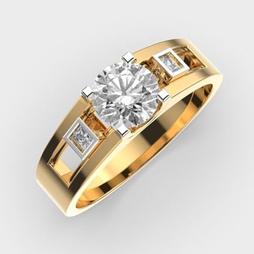 Bague solitaire en argent 925 et moissanite, le cadeau parfait - 2
