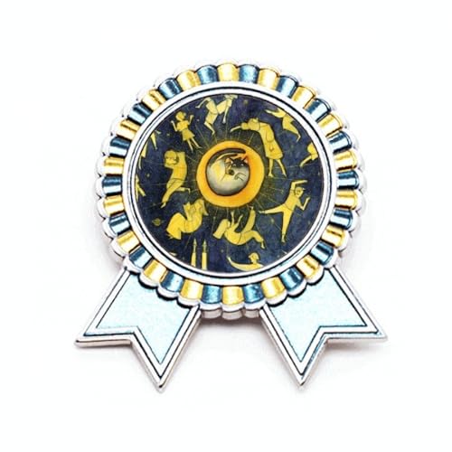 Médaille chat lune Miaoji broche aquarelle pour personnaliser vos vestes