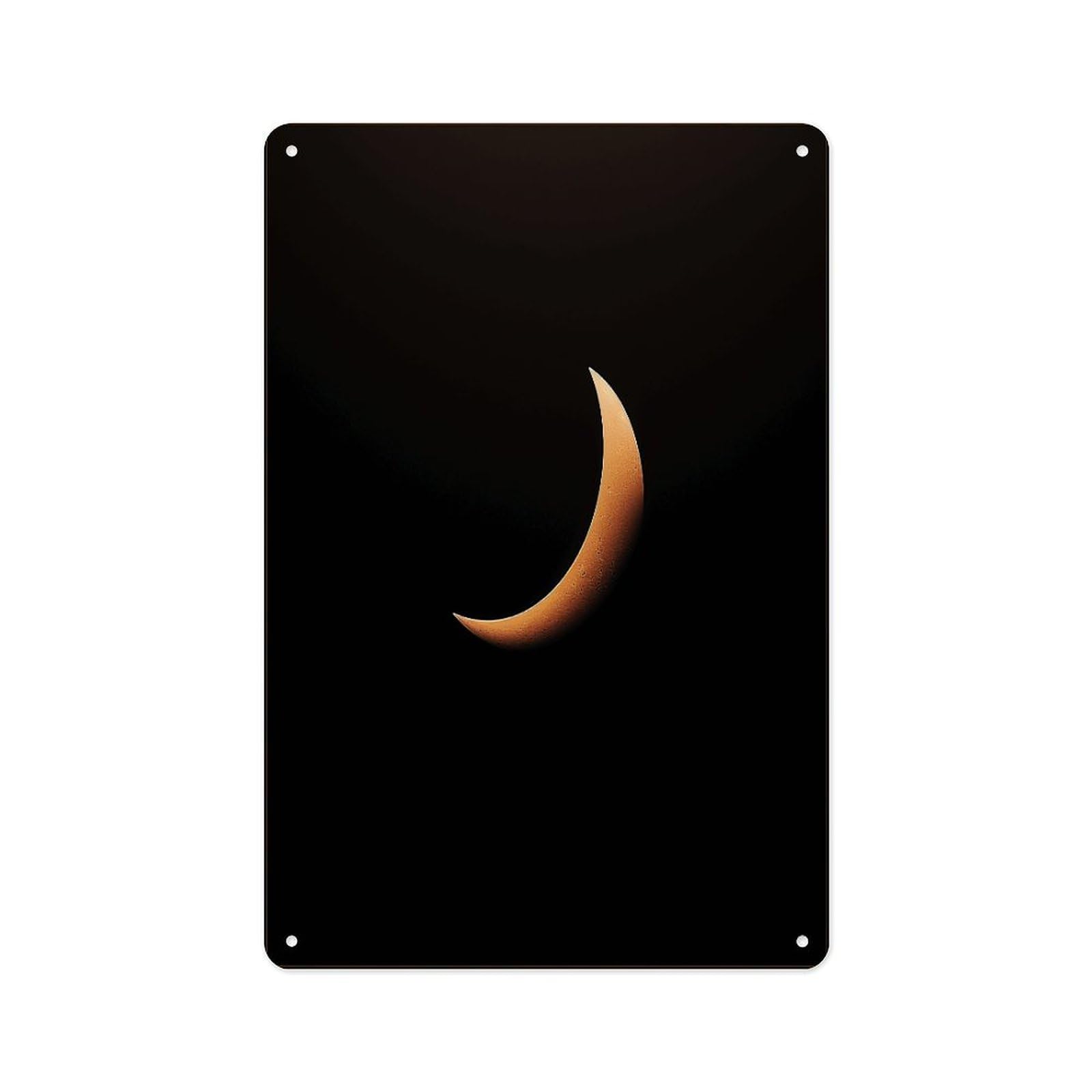 Fekiloot Style New Moon Half Moon Wall Decor Metal Signs Tin Signs Poster