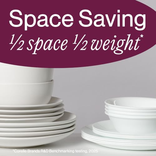 Image of Corelle Swept 18-Piece Round Dinnerware Set, Service for 6