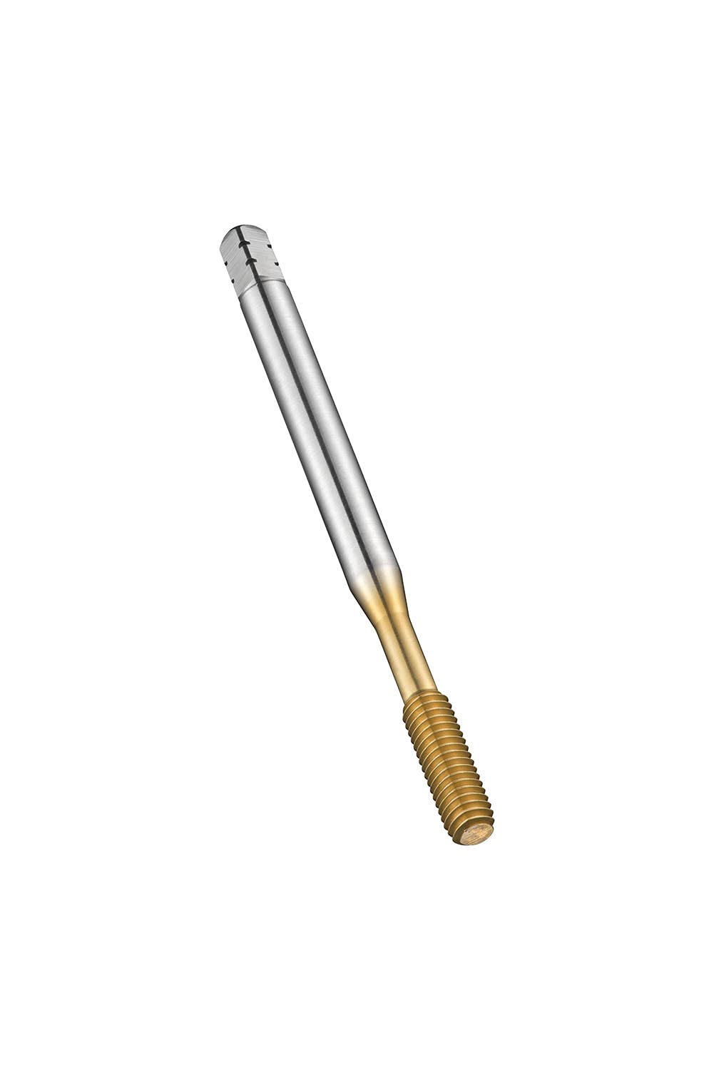 Dormer E293M12 Series E293 HSS-E Flute Less Machine Tap Metric with Tin Coating, DIN Standard, Form E, M12 x 1.75 mm Thread, 110 mm Length