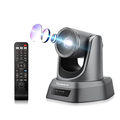[Zoom ottico multiplo] Videocamera per conferenze professionale Full HD 1080P con zoom 3x per garantire la chiarezza della qualità dell'immagine e la levigatezza dell'immagine, ti sentirai come se fossi faccia a faccia nella stessa stanza.