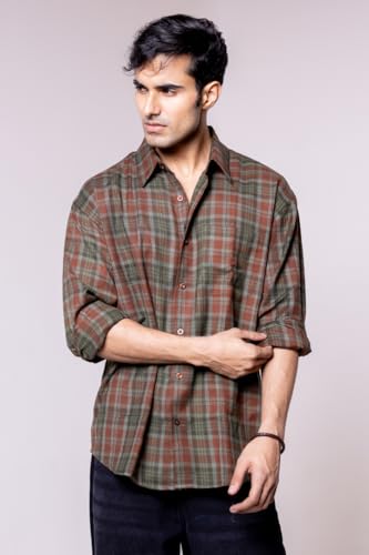 Image of Men's Regular Fit Reversible Checkered Shirt