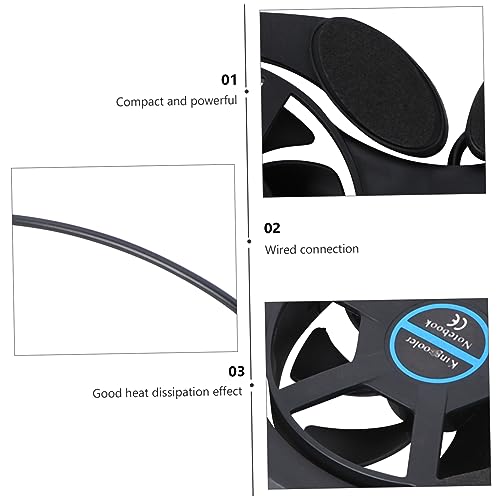 Base plegable para laptop con ventiladores USB negros miniatura 6