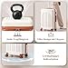 LEADZM Koffer Set 5 teilig Hartschale mit Kosmetikkoffer, Kofferset aus ABS, Reisekoffer mit Rollen Groß, Handgepäck, Hartschalenkoffer Set, Koffer & Trolleys (Beige-Braun)