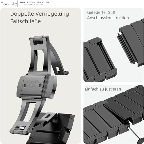Bracelet en Métal pour Apple Watch Anti-Irritation et Réglable