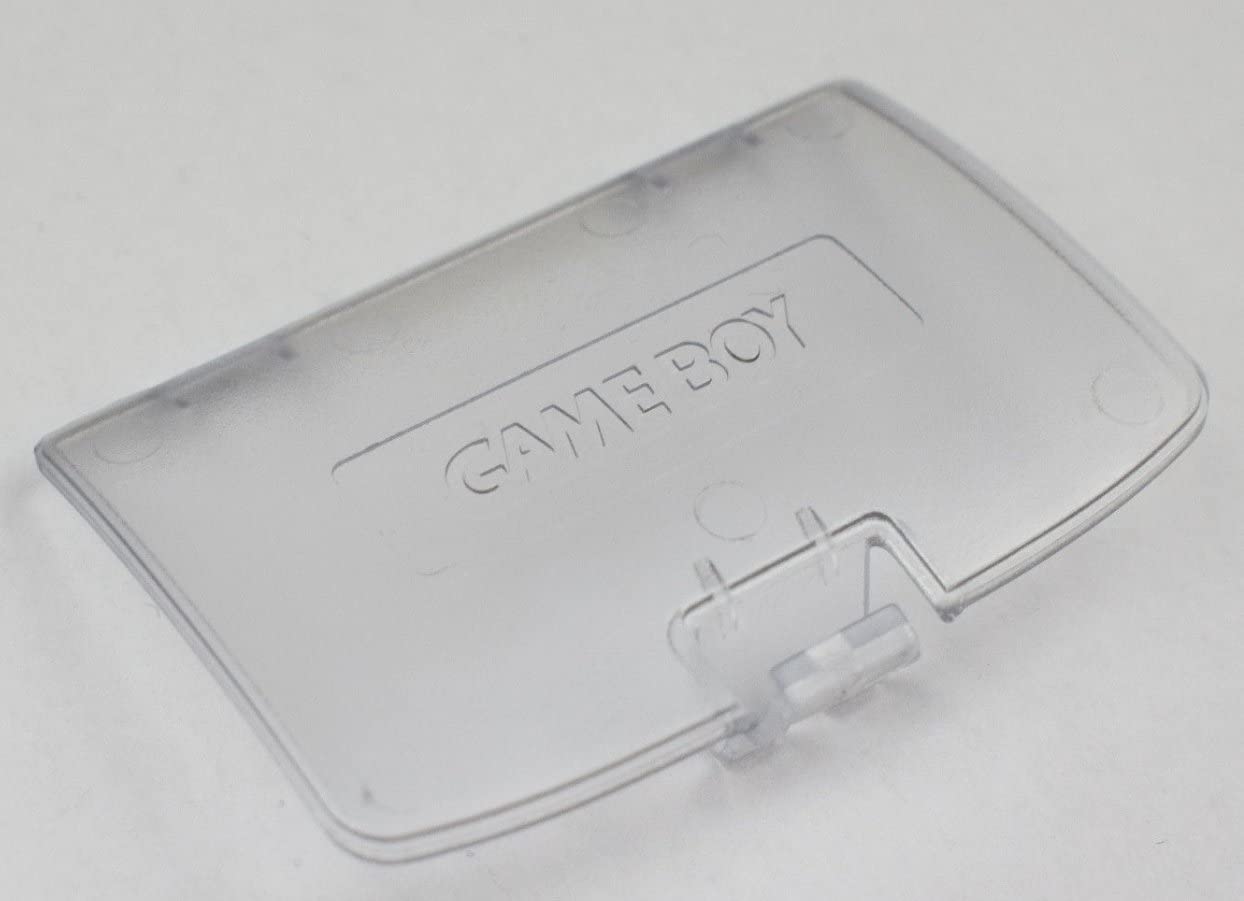 Tapa para pilas con tapa trasera de repuesto compatible con Nintendo Game Boy Color (transparente)