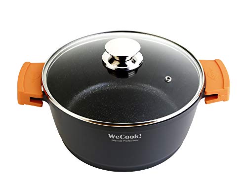 WECOOK-EcoChef-Titanio-Bateria-Cocina-Induccion-8-Piezas-Aluminio-Fundido-4-Ollas-Antiadherente-QuanTanium-Piedra-sin-PFOA-Set-Cazuelas-Tapas-Cristal-Asas-Silicona-Vitroceramica-Gas-CHEF4B