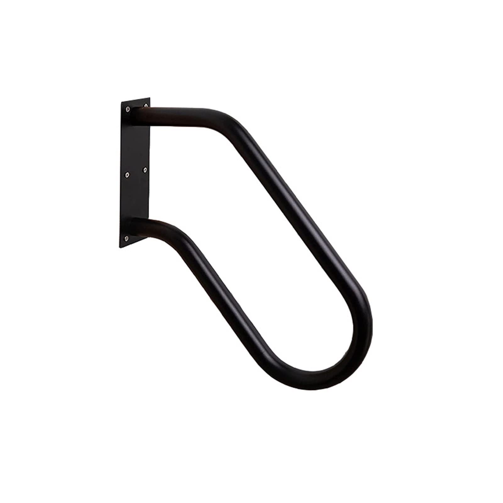 Support mural main courante extérieure noir mat 50cm pour escalier de garage 1-3 marches