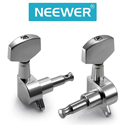 Neewer 12 Pieces Guitar String Tuning Peg Tuner Machine Heads Knobs for Acoustic Guitar -Silver (6 for Left + 6 for Right)