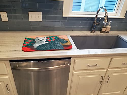 Alfombrilla para secar platos absorbente con diseño de perritos Westie y Scottie 4