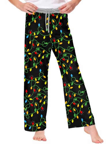 Image of Remimi Girl Boy Plaid Pants Drawstring Summer Casual Loose Bottoms 5-14 Years