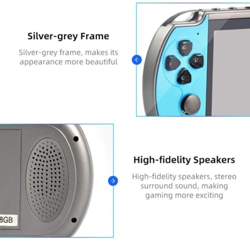 Image of Drumstone (𝐄𝐱𝐥𝐮𝐬𝐢𝐯𝐞 𝟐𝟎 𝐘𝐞𝐚𝐫𝐬 𝐰𝐚𝐫𝐫𝐚𝐧𝐭𝐲) X7 Handheld Retro Video Game Console with 4.3 Inch HD Display, 10000+ Games, Dual Joystick, 8GB Storage, MP5 Player