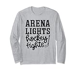 Arena Lichter und Hockeykämpfe Eishockey Mama süß lustig Langarmshirt