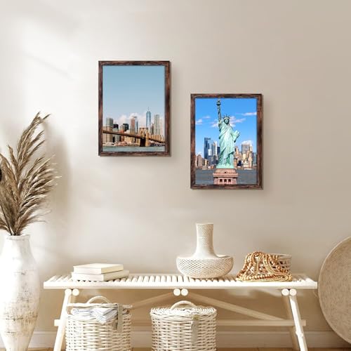 Image of BESCRCL 19.25x26.75 Picture Frame Brown, Poster Frames Wall Hanging, Display Pictures 19.25 x 26.75 without Mat, 1 Pack