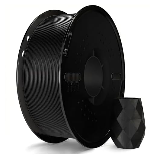 Miailuy 3D Printer Filament 1.75mm Black PLA+ Filament Accuracy +/- 0.02mm, 1kg Spool (2.2lbs), Tangle-Free, Clog-Free,High Compatibility Easy Printing,Fit Most FDM 3D Printer