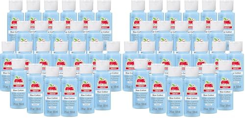 Image of Apple Barrel Blue Cotton paint, 2 oz, 2 Fl Oz (Pack of 48)