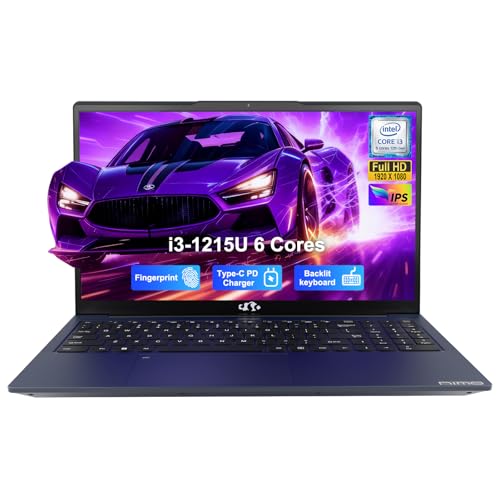 Image of NIMO 15.6 inch FHD IPS Laptop, 6 Cores i3-1215U 16GB RAM 1TB SSD (Up to 4.4GHz, Beat Ryzen 5 7520U) School Computer with 65W Type-C Wi-Fi 6 Backlit KB Fingerprint for Business Home