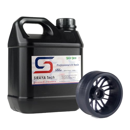 Image of Siraya Tech Blu Nylon 3D Printer Resin Nylon-Like Strong and Precise High-Resolution 405nm UV-Curing Rapid Resin for LCD DLP 3D Printer and 8K Capable (2kg, Nylon Black)