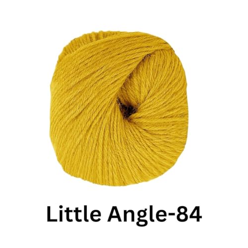 Image of VCR 4 Ply Golden Yellow Little Angle Yarn, 25 Grams, 92 Meters Length, 100% Acrylic Soft Baby Knitting Yarn for Crochet, Newborn Sweaters, Soft Baby Socks, Mittens and Leggings, Pack of 1