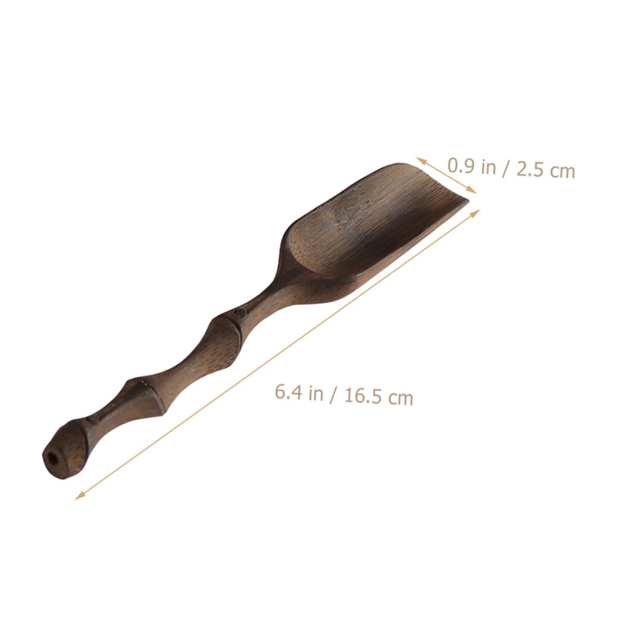 Ciieeo Handmade Tea Scoop Carved Simple Shape Teaspoon for Loose Tea Teaware Accessories for Home Tearoom Use Carbonized Design