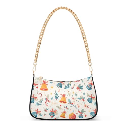 Sac à main à bandoulière tendance GuoChe avec chaîne de vœux de Noël pour femme chic
