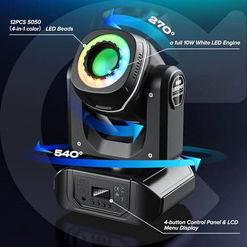 Foco estroboscópico LED con control remoto y velocidad ajustable para espectáculos y fiestas 3