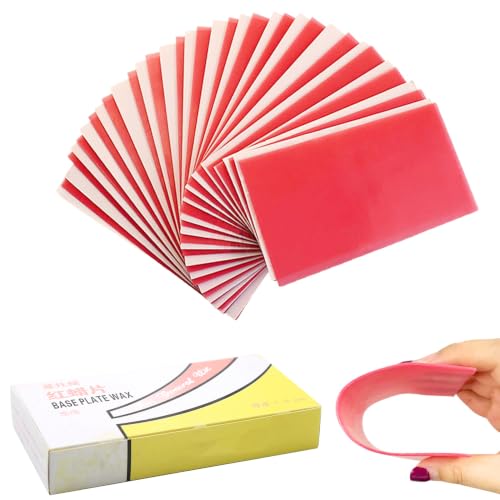 Image of Dental Base Plate Wax 20Pcs Red Utility Wax Molding Casting Wax Sheets for Bite Orthodontic Modeling Filling Modelling Laboratory Supply Aids