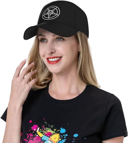 Gorra de béisbol Goat of Mendes Pentagram Satan negra miniatura 7