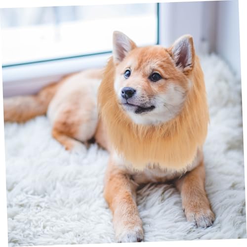 Peluca disfraz melena de león para perros 80cm marrón miniatura 7