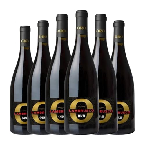 Bella Aura Oro Lambrusco Reggiano 75 cl Vino blanco (Caja de 6 Botellas de 75 cl)