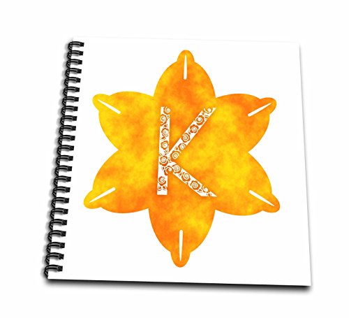Livre de mémoire Monogramme Lettre K 12x30,5 cm jaune jonquille