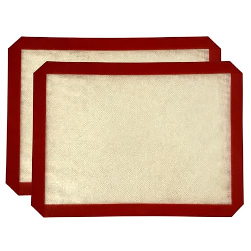 Tapis de cuisson silicone antiadhésif lot de 2 pour ne plus jamais rater vos biscuits au four